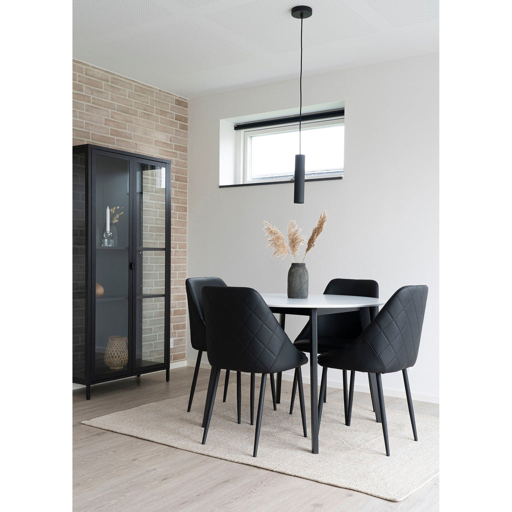 Paris Pendant - Lamp in black with a 120 cm fabric cord Bulb: GU10/5W LED IP20